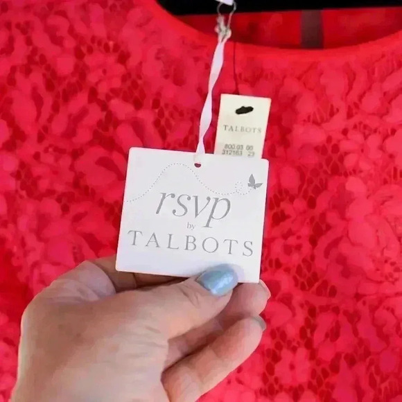 NWT RSVP by Talbots Size 18 pink sleeveless lace ruffle bottom blouse - Picture 11 of 15